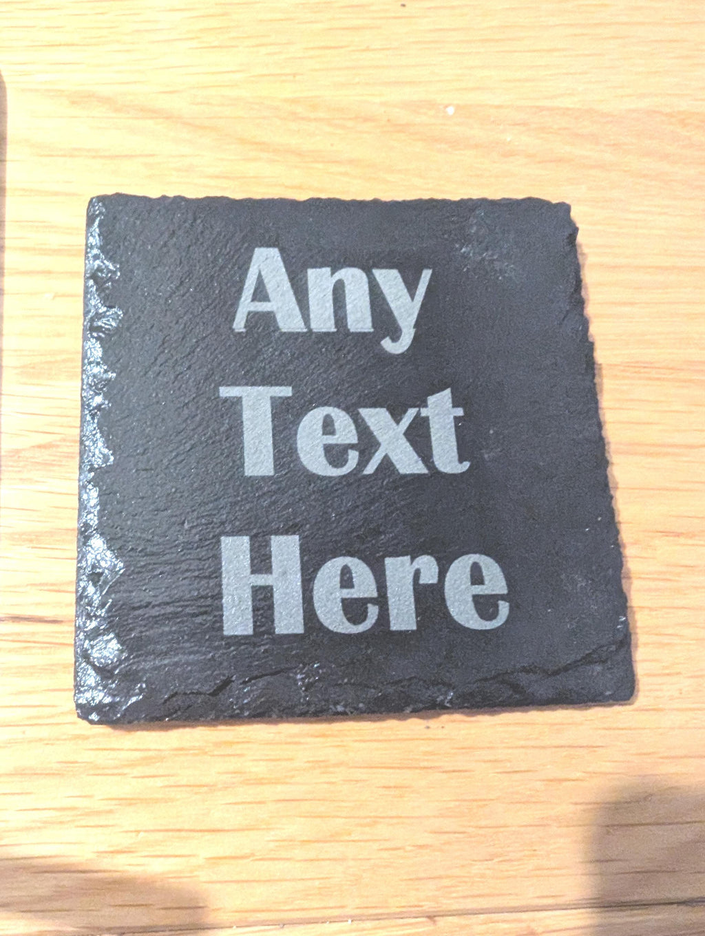 Personalised Slate Coaster - Any text of your choice - Personalised Gift for Him/Her - Handmade