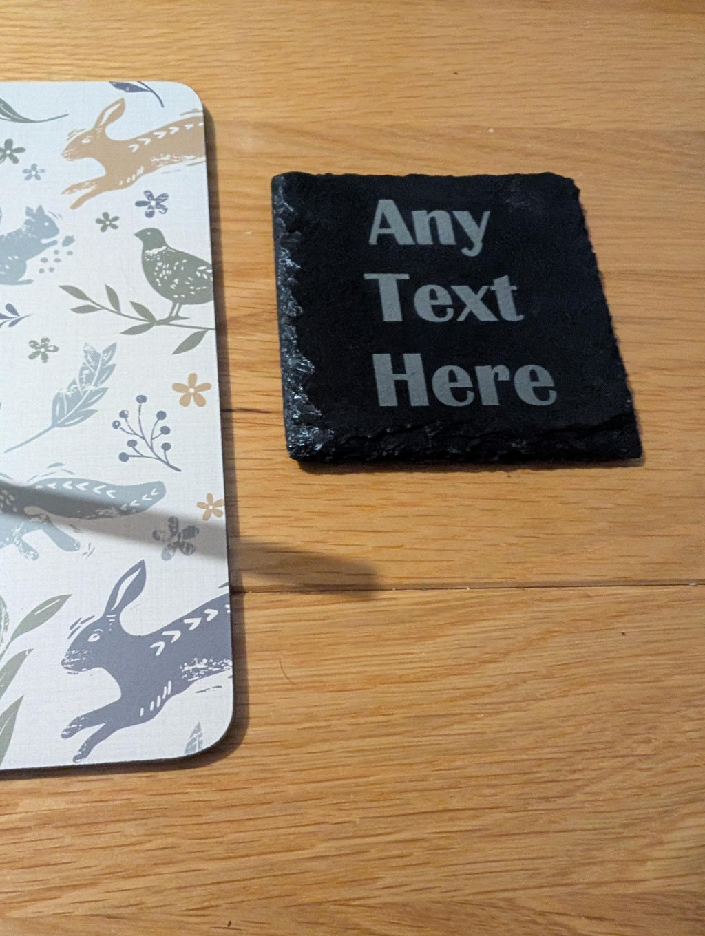 Personalised Slate Coaster - Any text of your choice - Personalised Gift for Him/Her - Handmade